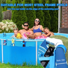 Pool Getränkehalter, 4 Stück Pool Getränkehalter Becherhalter Poolrand, Kunststoff getränkehalter Poolrand, rutschfeste Pool getränkehalter von Getränken und Kleinen Gegenständen am Beckenrand