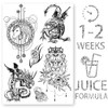 AWAKEN Temporary Fake Tattoos Juice Tattoo Semi Permanent Stickers Waterproof