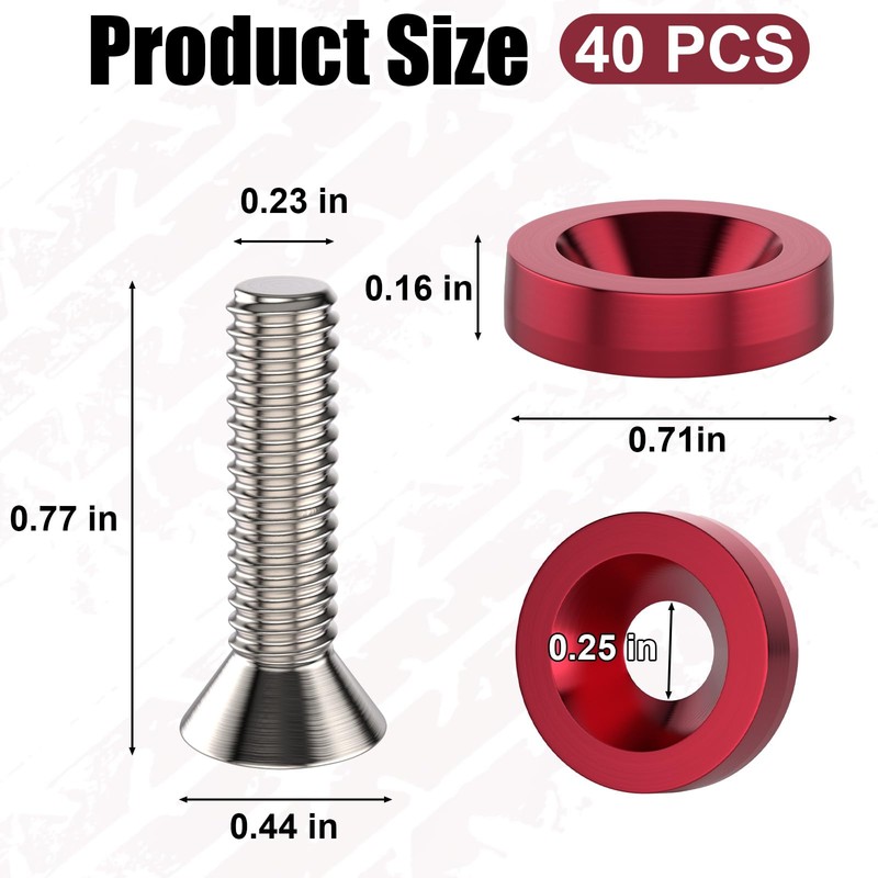 40 PCS Engine Dress Up Kit, CNC Finishing Fender Bumper