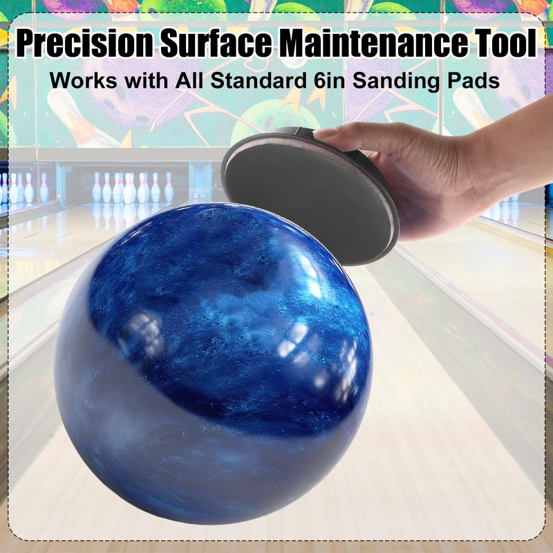 Universal Sanding Pad Holder for Bowling Balls (Black)