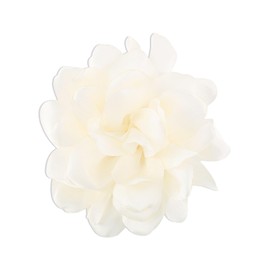 Rrdaily Dainty Satin Fabric Rose Flower Brooches Lapel Pins for Women,Vintage Elegant Silk Camellia Flower Safety Brooch Hair Clip Pins Shawl Clips Clothes Accessories Wedding Party Gift (White1)