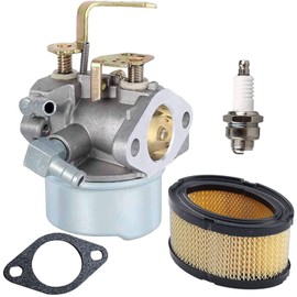 Fremnily Compatible with New 640152 Carburetor + 33268 Air Filter+ Spark Plug for Tecumseh 640152A 640023 640051 640140 640152 HM80 HM90 HM100 8-10 HP Engine Snow Blower Mower 5000w Generator