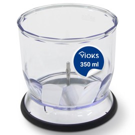 VIOKS Chopper Container 350 ml Replacement for Braun 67050145 Bowl Cup Attachment for Hand Blender Multi Chopper / Stand Mixer Accessories