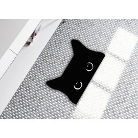 Mingnei Cute Black Cat Shaped Quick-Dry Diatomaceous Earth Bath Mat,Funny Cat Lovers Soft Diatom Mud Absorbent Floor Mat for Dorm Bathroom Shower Kitchen 28 x 16 Door Mat