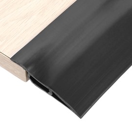 uxcell 3.28Ft x 2.8" x 0.91" Floor Transition Strip, Self Adhesive Carpet Edge Strip, Vinyl Gap Cover, Laminate Edge Trim for Uneven Surfaces from 11/16" to 13/16", Black
