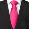 RBOCOTT Hot Pink Tie Polyester Necktie for Men(61)