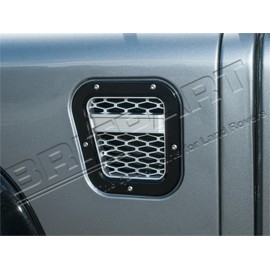 BRITPART XS AIR INTAKE GRILLE BLACK WITH SILVER MESH LEFT COMPATIBLE WITH LAND ROVER DEFENDER, PART # DA1972