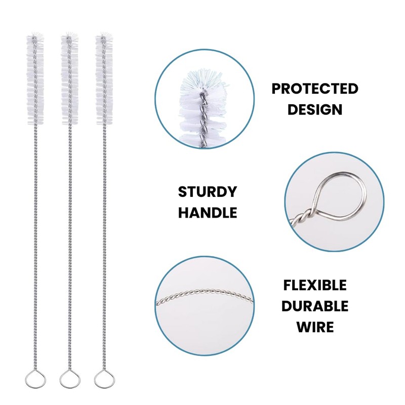 Strong 'n Flex Nylon Straw Cleaner Brushes – Fan-Shaped End