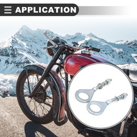 Motoforti Universal Chain Axle Adjuster, Metal, Silver Tone, 2 Pcs