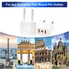 Adaptor USA Germany Plug 3 Pieces US to EU Adapter,
