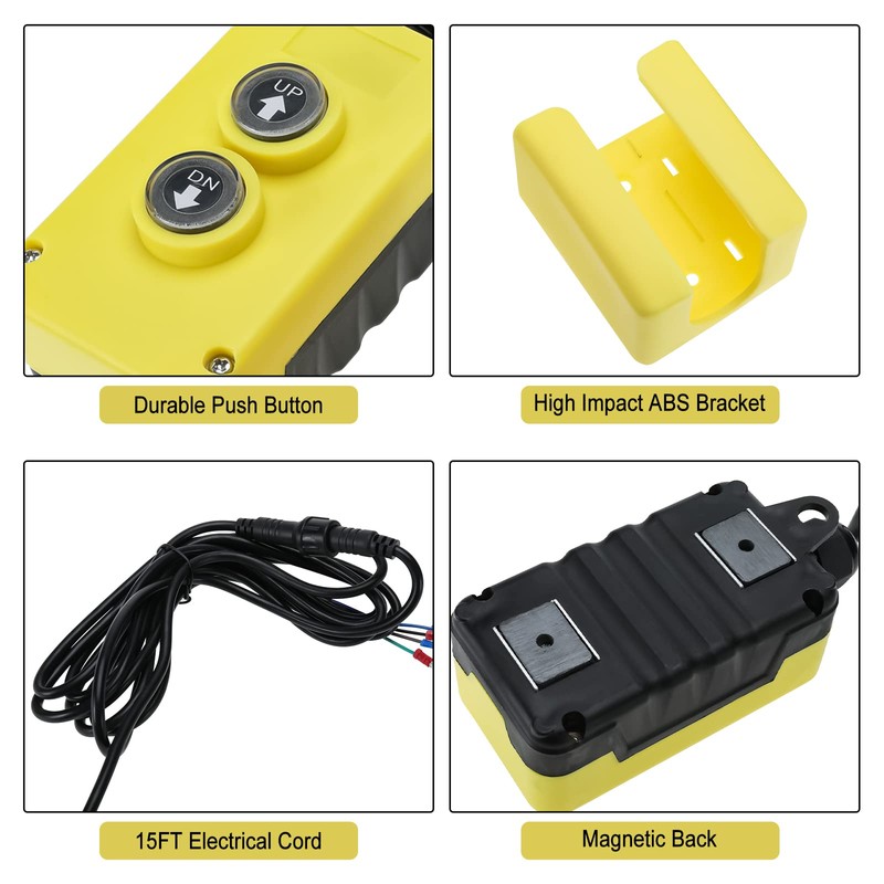 NORJIN 4 Wire Dump Trailer Remote Control Switch for Hydraulic