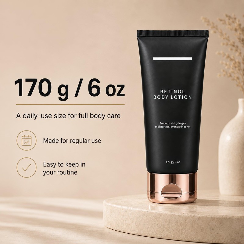 Retinol Body Lotion, Firming Body Cream for Crepey Skin, 170g/6