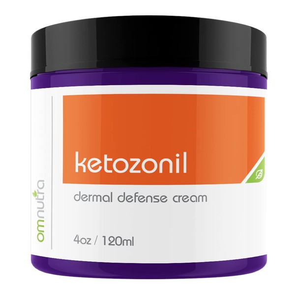 OmNutra Ketozonil Organic Based Dermal Defense Cream - 4OZ OTC Jock Itch Cream Athletes Foot Treatment
