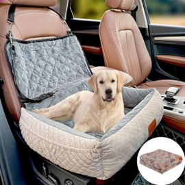 BOCHAO Dog Car Seat Pet Booster Seat for Medium Small Dogs,Dog Seat Travel Bed Multi-Function-Dog Bed,Dog Sofa Cushion,with Dog Blanket,Comfortable Safe Removable and Washable,Fits Cars/Trucks/SUV