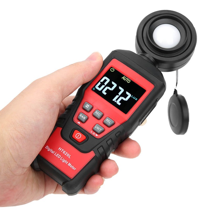 HT620L High Accuracy Portable Digital Light Illuminance Meter Photometer 0‑200000Lx