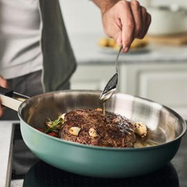 ZWILLING Pure 11-inch Stainless Steel Fry Pan, Green