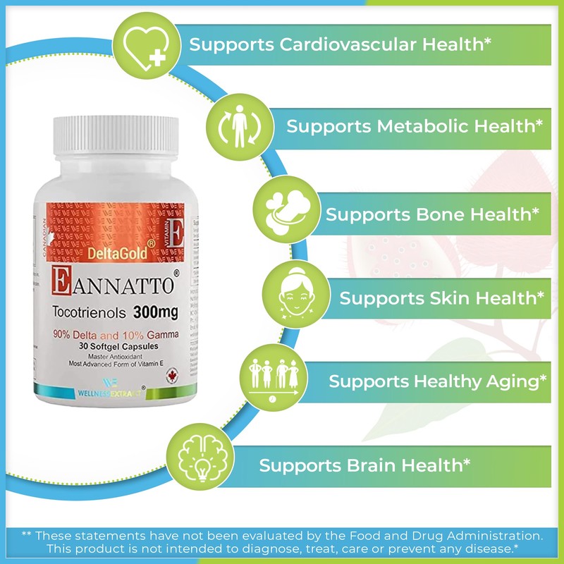 E Annatto Tocotrienols Deltagold 300mg Vitamin E Tocotrienols Supplements Softgel