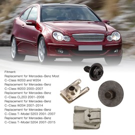 25pcs Engine Underbody Fixing Clips Screws KIMISS MC3003 Engine Splash Guard Underbody Cover Screws Kit Replacement for C Class W203 W204 CL203