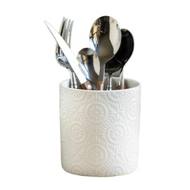 XingXingShunShun Utensil Holder, Ceramic Kitchen Utensil Holder for Countertop, Cooking Utensil Crocks for Kitchen Counter, Morden Utensil Organizer for Spatula, Kitchen Decor, Fireworks White