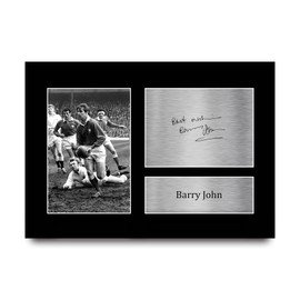 HWC Trading A4 Barry John Wales Gifts Printed Signed Autograph Picture for Rugby Union Fans