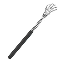 zoerbufan Rückenkratzer, Edelstahl Teleskop Rückenkratzer, Back Scratcher für Haus, Reise und Büro von 20 cm bis 57cm ausziehbar(Schwarz)