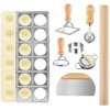 8 Pcs Ravioli Mold Set Include Ravioli Maker Press ，Dough