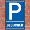 Schild "Parken - Besucher" Hinweisschild 300x200 mm hochkant, stabile Aluminiumverbundplatte