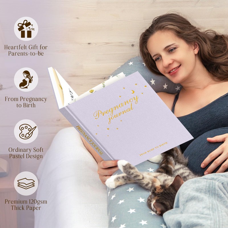 Lanpn My Pregnancy Journal Memory Book for First Time Mom,