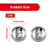 Bojueshaw 2PCS Catholic Car Sun Visor Clip Metal Badge –