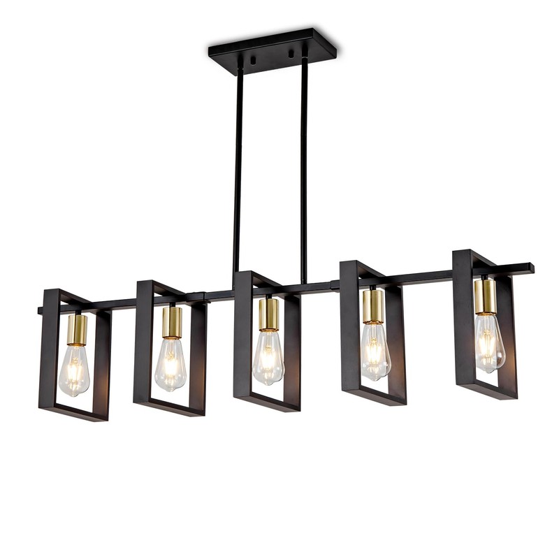 Poroulux Farmhouse Kitchen Island Lighting Black Dining Room Lights Ceiling