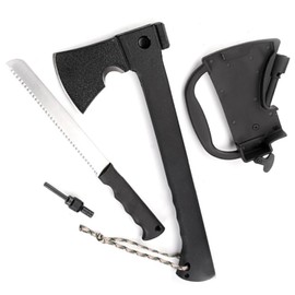 MEPEREZ Camping Axe, 14 inches Camp Hatchet, Outdoor Survival Axe, Hiking Axe, Multi-Function Camp Axe Set, Sharp, Strong, Rust-Proof