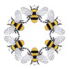 Pack of (x16) Silver Alloy Enamel Charms Honey Bee Craft