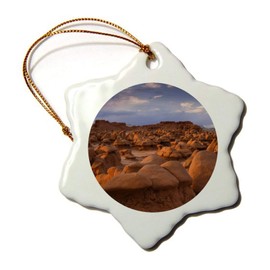 3 Inch Christmas Ornament, USA Utah View of Goblin Valley State Park Snowflake Ornaments Christmas Tree Decorative Hanging, Keepsake Gift Memorial Peace & Happiness Christmas Decorations