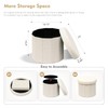 B FSOBEIIALEO Storage Ottoman Cube, Round Ottomans with Storage Foot