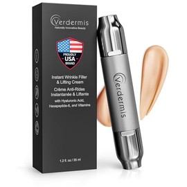 VERDERMIS Instant Wrinkle Filler & Lifting Cream with Hyaluronic Acid, PotentPeptides, and Vitamins for Instant Results and Flawless Complexion. A Non- Invasive Alternative to Injections.