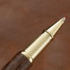 HUASHILAI Luxury Wooden and Metal Rollerball Pen Set with Spare