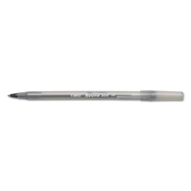 BIC GSM11BK Round Stic Xtra Life Ballpoint Pen, Black Ink, 1mm, Medium, Dozen
