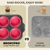 BRONYPRO Jumbo Silicone Muffin & Cupcake Pan for Baking with