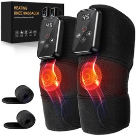 LEERCON Knee Massager with Heat Cordless Heated Knee Brace with Vibration