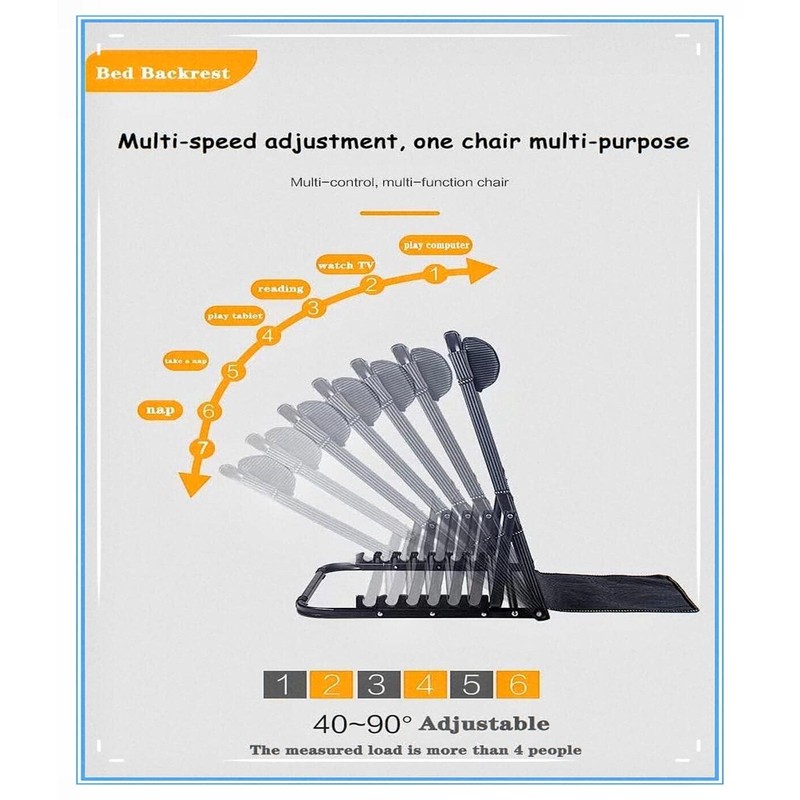 Jarler Bed Backrest Adjustable Chair - Lifting Folding Bed Back