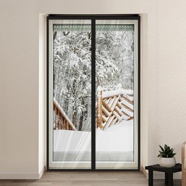 Magnetic windbreak curtain 100x210/front door windbreak vinyl membrane windbreaker transparent door PVC urethane curtain insulation warm draft film black