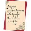 Detuca sympathy card/somewhere between hello and goodbye/condolences card/divorce or breakup/anniversary