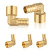 HeSun 5-Pack PEX Fittings, 3/4" PEX x 1/2" Female Sweat