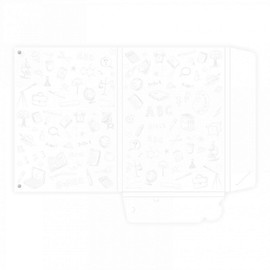 A4 Portfolio Folder with Magnetic Closure "Meine gesammelten Werke" School Blackboard Green Organiser Folder School Nursery