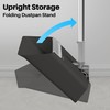 JOYMOOP Black Broom and Dustpan Set, Upright Angle Design with