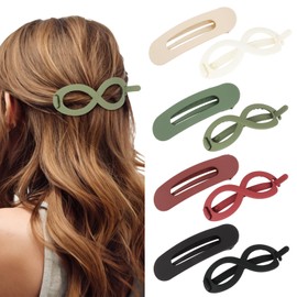 Aushamtai Hair Barrettes for Women Large French Barrette Hair Clips Non Slip Flat Hair Clips for Women Fashion Hair Accessories for Girls 8 Pack