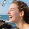 VEEDOFA Gold Hoop Earrings For Women, 14K Gold Plated Hypoallergenic