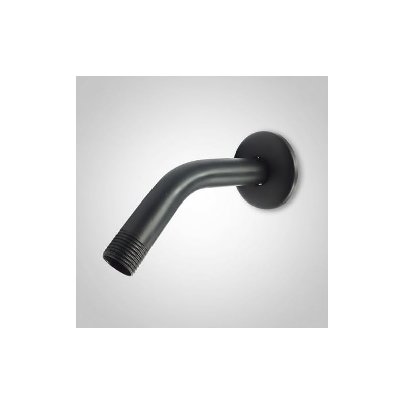 Brazo Y Chapeton Para Regadera 15cm Acero Inox Negro Rugo