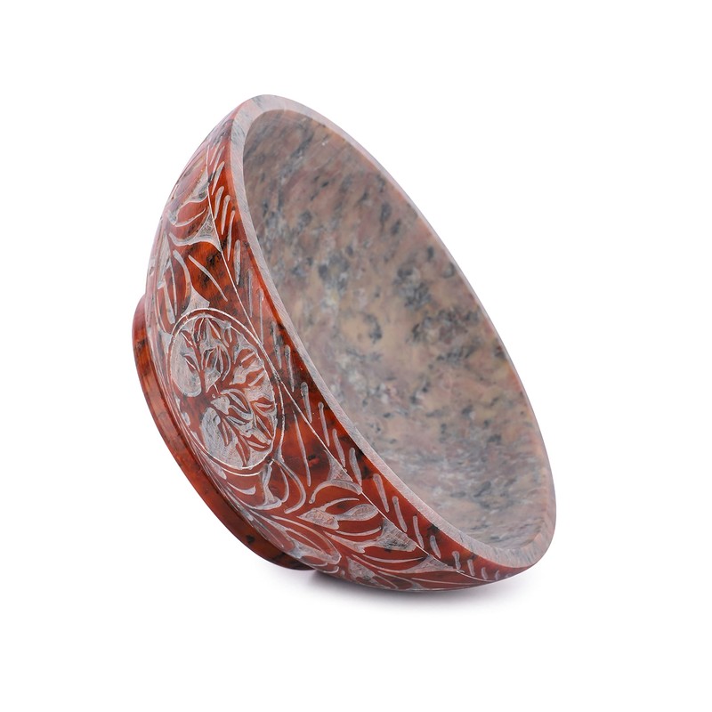 Ajuny Soapstone Smudge Bowl 5 Inch Tree of Life Scrying
