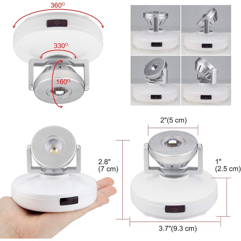 LUXSWAY LED Spotlights Accent Light Battery Operated Dimmable Picture SpotLight